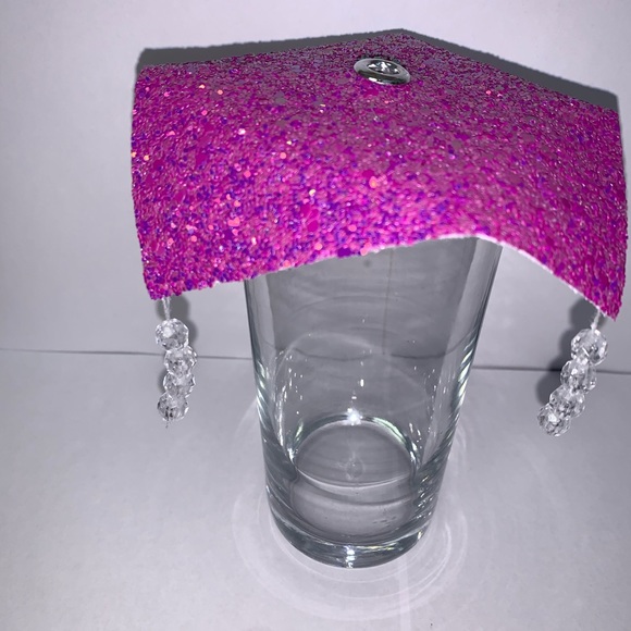 Pink Glitter Protective Drink Cover - Picture 4 of 4